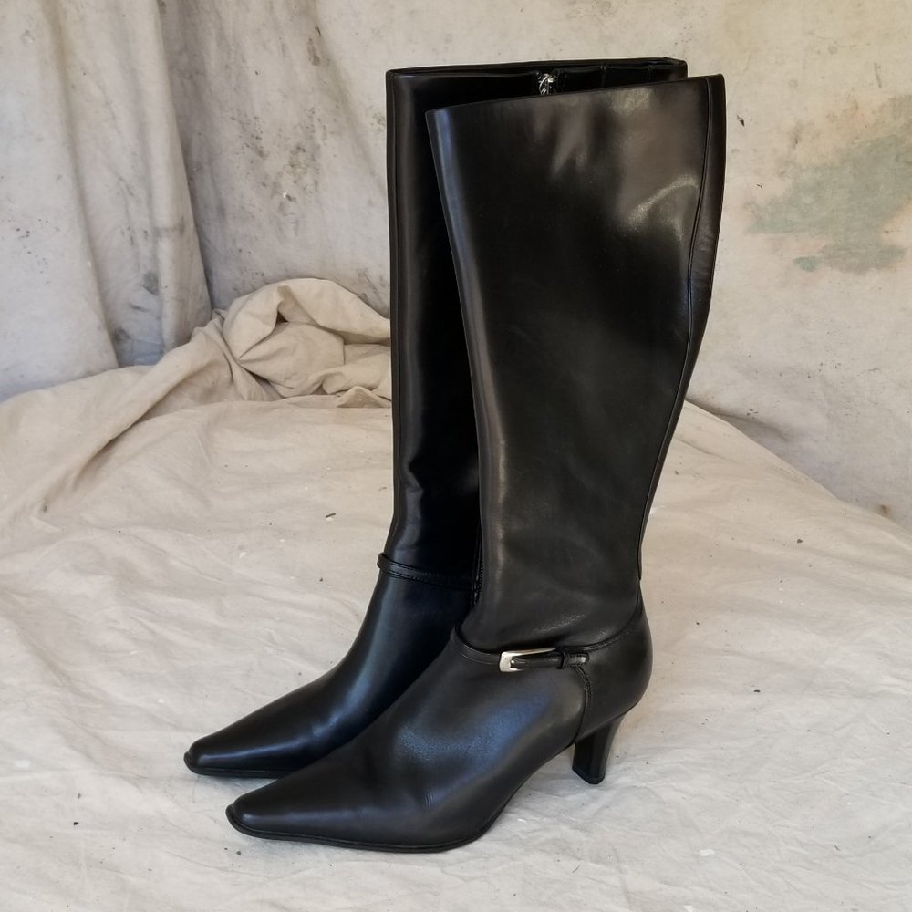 JOAN & DAVID CIRCA CjStanton Black Leather Boots 8M NEW w/o Tags - Picture 2 of 10